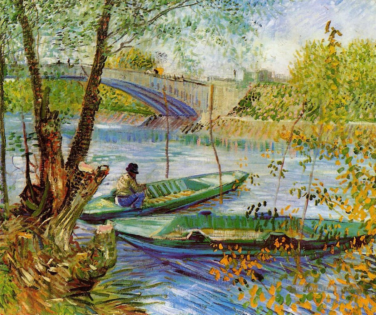 Pêche au printemps Vincent van Gogh Peintures à l'huile
